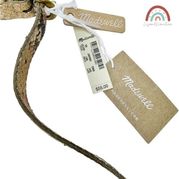 New! Madewell The Leather Belt Bag Snake Embossed Edition XS - Picture 12 of 14